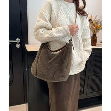 もこもこトートバッグエコファー秋冬バッグ