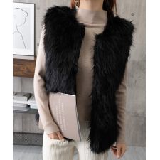 ミニミニストア(miniministore)のフェイクファーベスト ふわふわファージレ