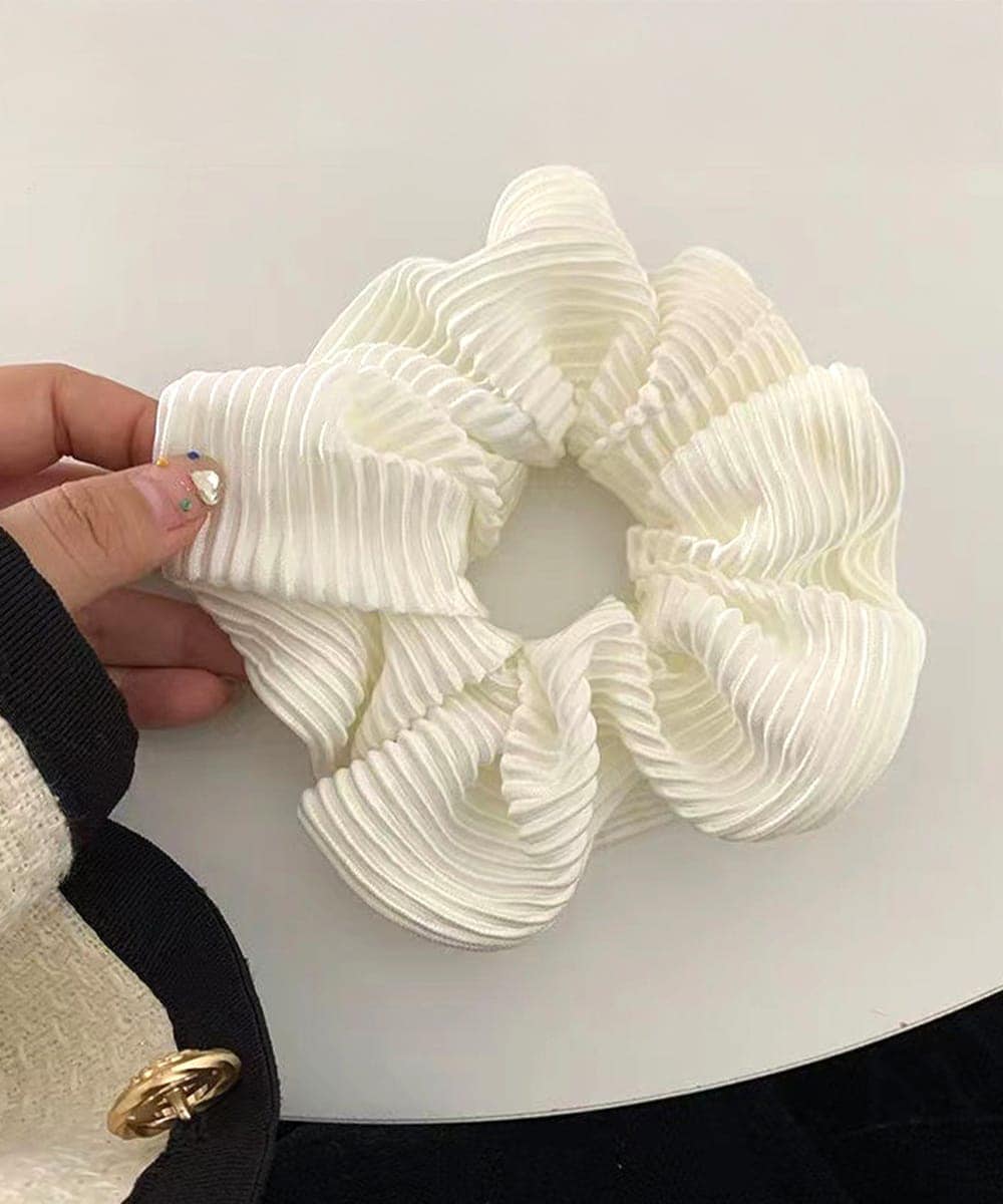 ヘアゴム】 小物 アクセサリー シュシュ ヘアアクセサリー 白 ホワイト