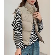 ミニミニストア(miniministore)のダウンベスト ジップアップパデッドベスト