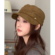 ミニミニストア(miniministore)のワンポイントキャスケット スエード調帽子