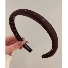 スタッズ付き サテンカチューシャ 韓国風