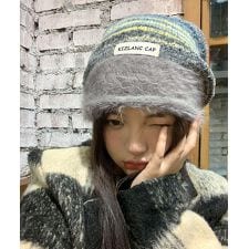 ミックスニット帽 もこもこニットキャップ