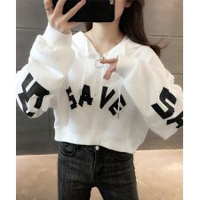 フード付きパーカーハーフジップフーディー