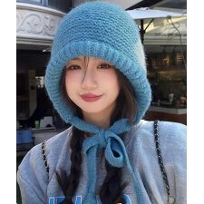 ノルディック柄ニット帽無地ニットキャップ