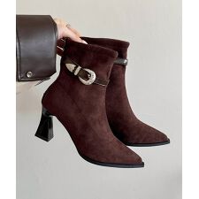 ポインテッドトゥ ブーツ ショートブーツ