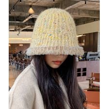 ニット バケットハット 暖かい帽子 秋冬