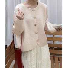 金ボタンニットカーディガン 秋冬 韓国風