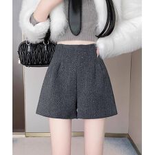 ラメツイード風ショートパンツハイウエスト