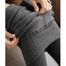 裏起毛レギンス ハイウエスト厚手タイツ冬