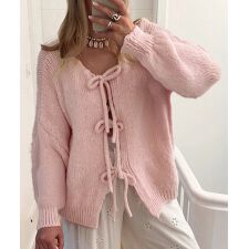 リボンカーディガン前後2WAYニット春秋
