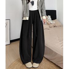 ワイドカーブパンツレディースワイドパンツ