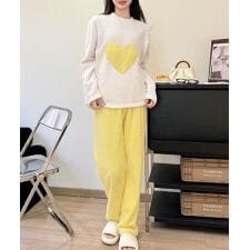 ルームウェア上下セット フリースパジャマ