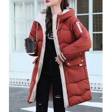 フード付きロングダウンコート中綿アウター