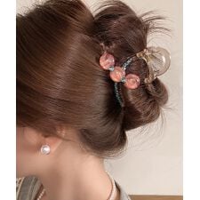 バンスクリップ ヘアクリップ ビーズ