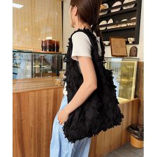 フリンジトートバッグ折りたたみエコバッグ