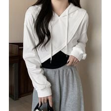 クロップド丈パーカー キャミソールセット