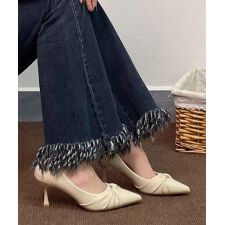 ツイストパンプスヒール選べるシューズ美脚