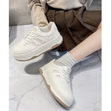 厚底スニーカー ローカット 美脚シューズ