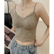 カップ付きブラトップ レースキャミソール