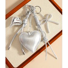 バッグチャームリボン＆ハートキーホルダー