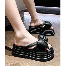 リボンサンダル厚底夏靴 ボリュームソール