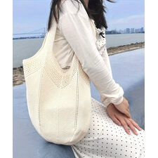 ニットバッグ 大容量トートバッグ肩掛け鞄