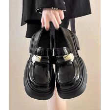 厚底ローファー チャンキーヒールシューズ