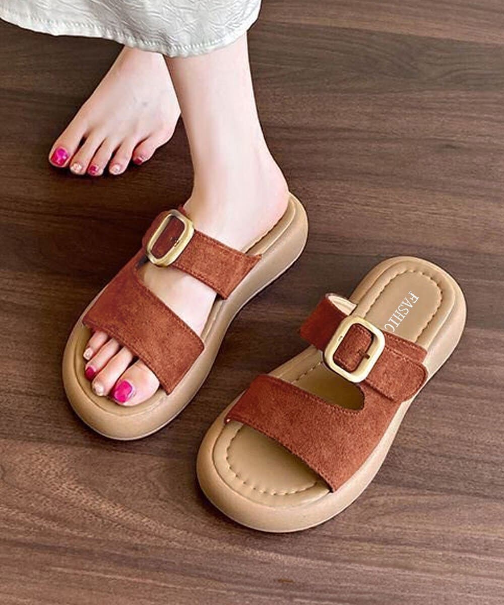 厚底 ミュールサンダル レディース 夏