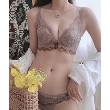 花柄レース ブラショーツセット セクシー