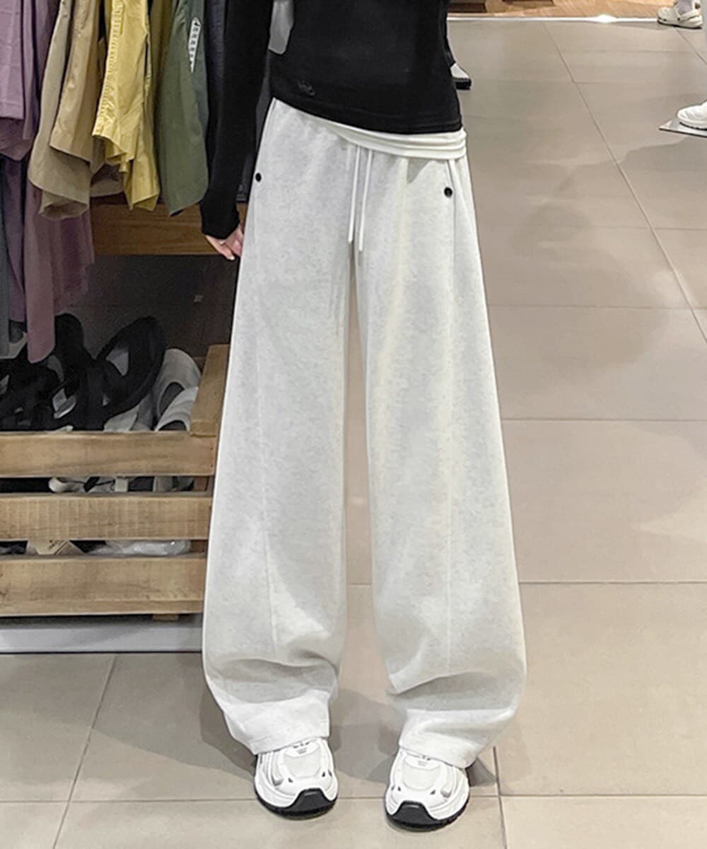 igusa スウェットパンツ ボトムス 韓国 スウェットパンツ 韓国風 ロングパンツ | ミニミニストア