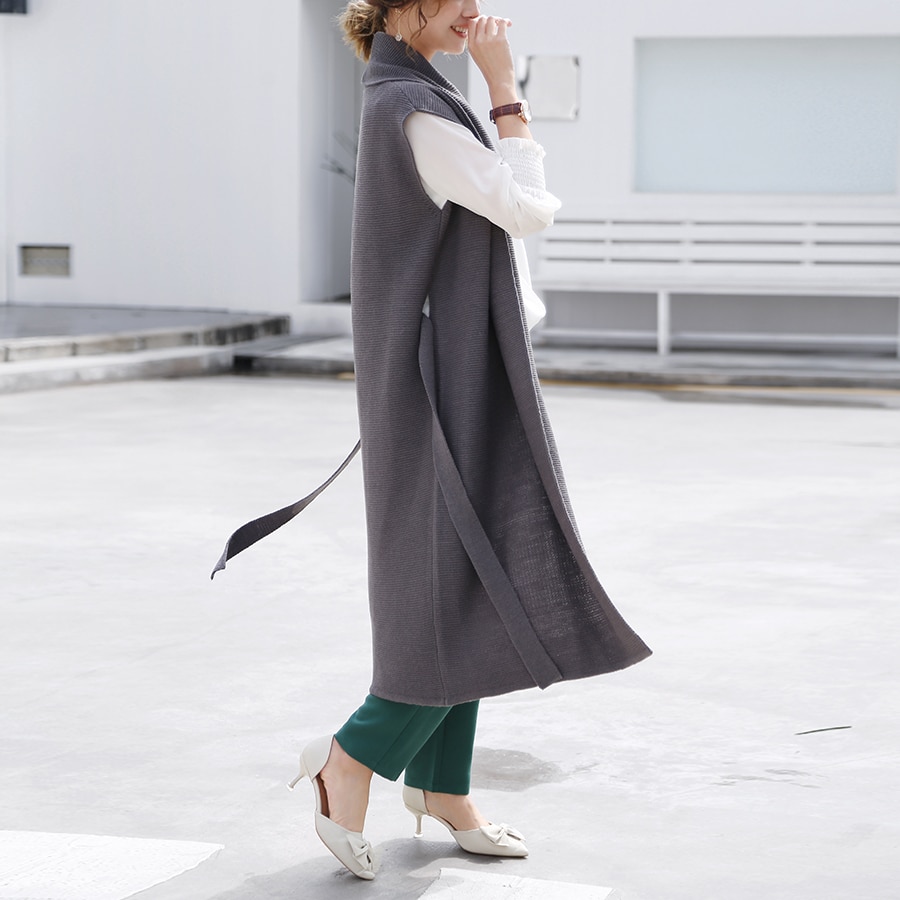 【新品・未使用】Milla owenベストジレ 前後2WAYチュールヤーンニット 新品・未使用】Milla owenベストジレ 前後2WAYチュールヤーン