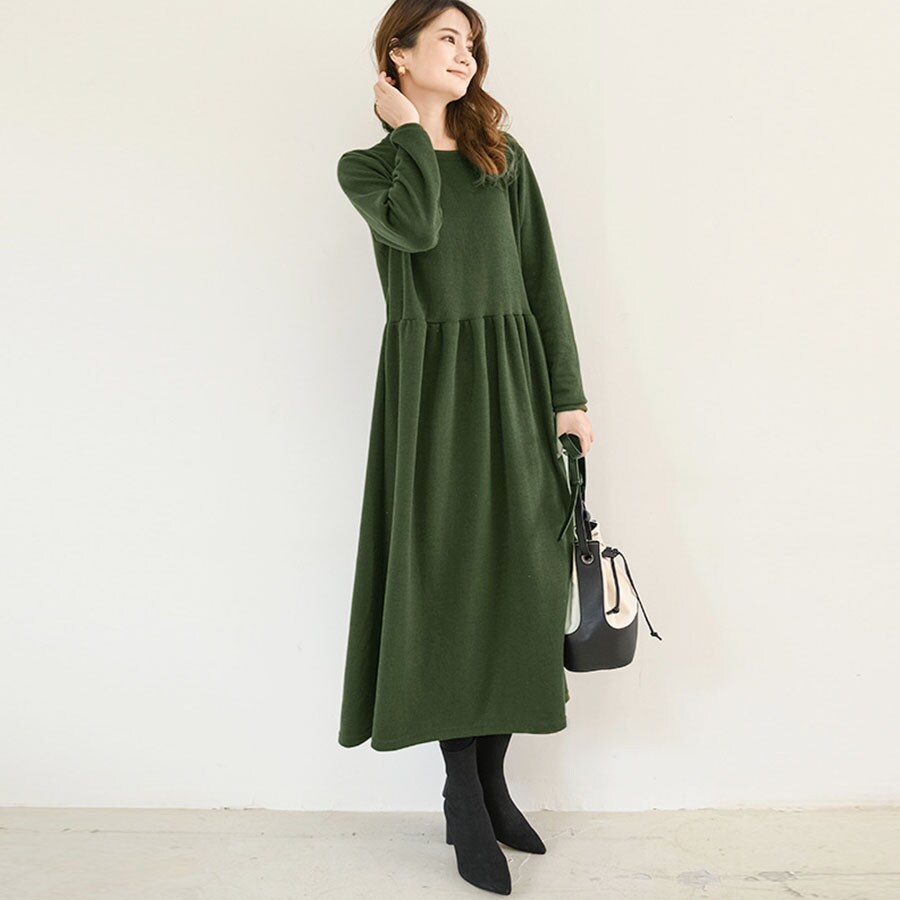 L♦︎未使用アンタイトル ¥28,600ハイウエストロングワンピース ハイウエストワンピース ワンピース 長袖 ロング スカート