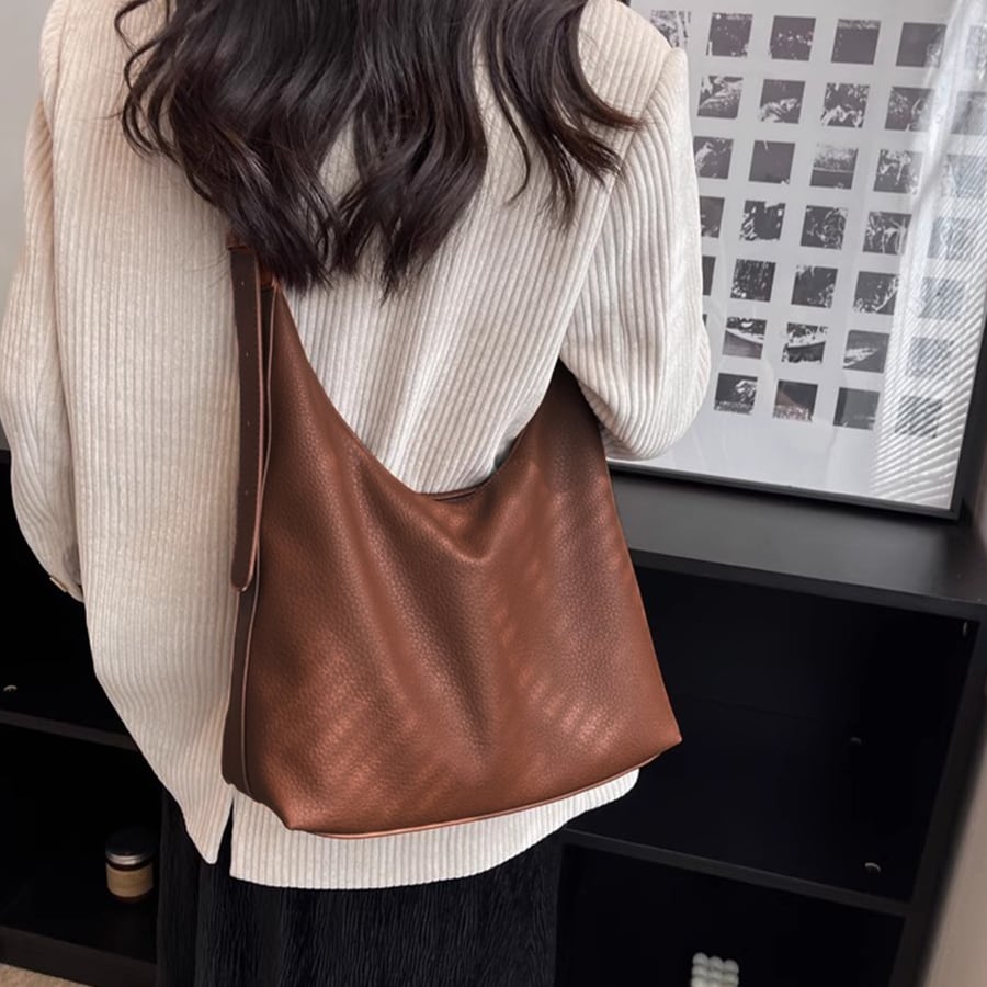 フェイクレザーショルダーバッグ トートバッグ ハンドバッグ 肩掛け