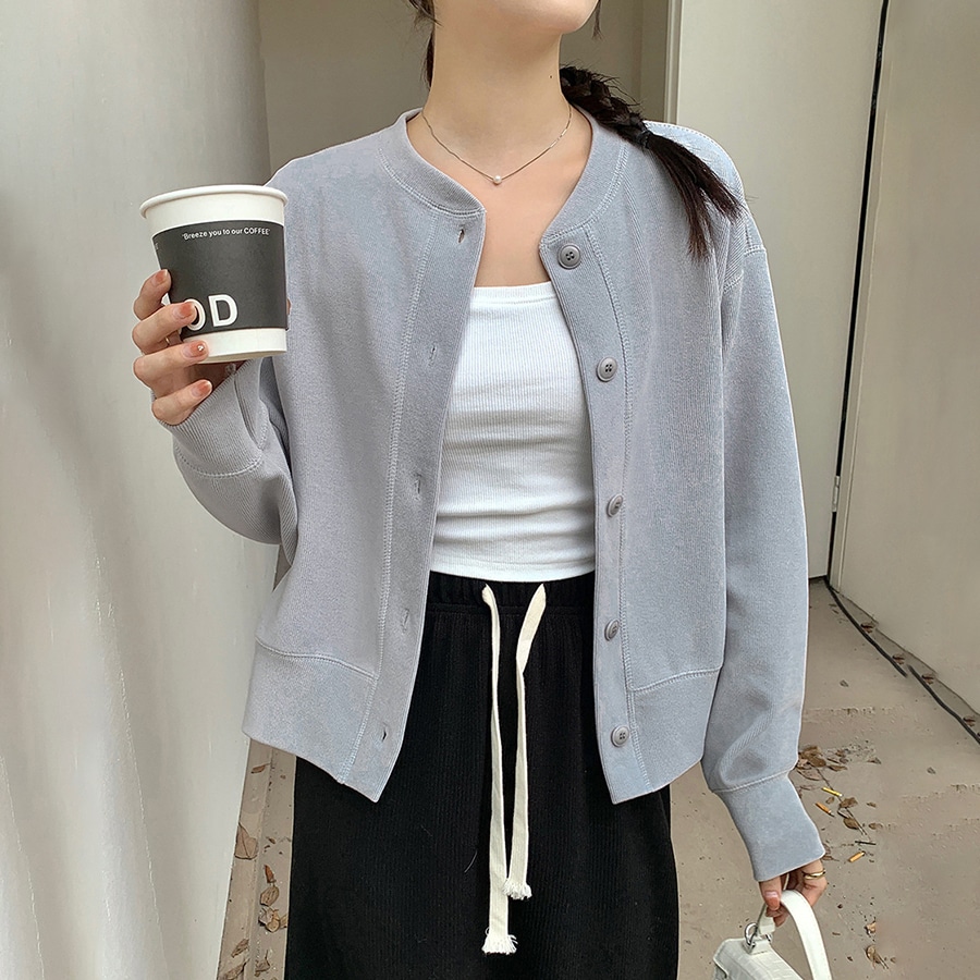 ヘリンボンボンディングスタンドカラーショートコート | ロペ