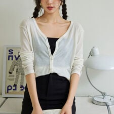 Vネックニットカーディガン カーディガン ニットカーディガン トップス