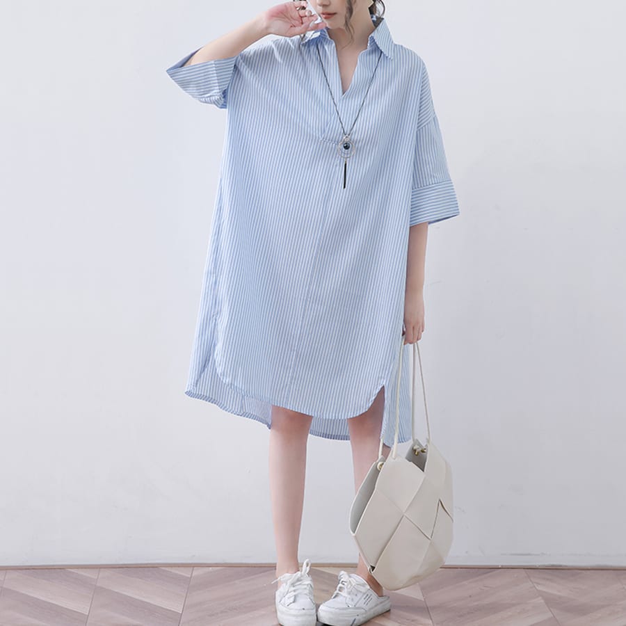 ロングシャツ レディース シャツワンピース