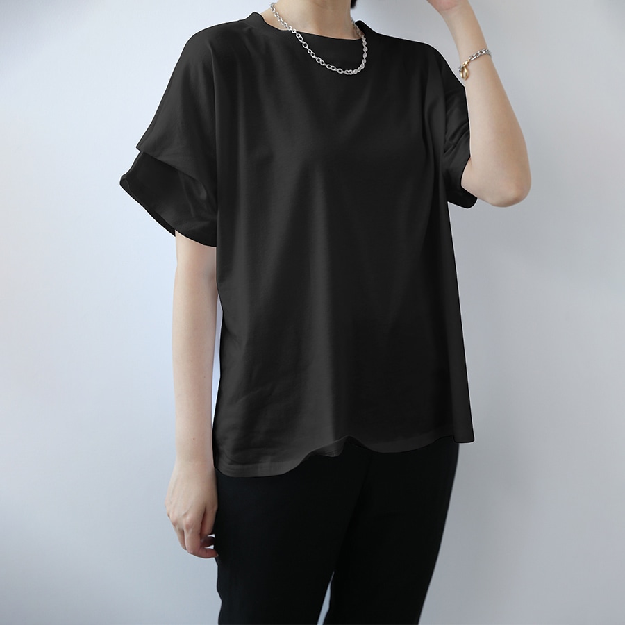 フレンチスリーブTシャツ ボーダーTシャツ Tシャツ カットソー