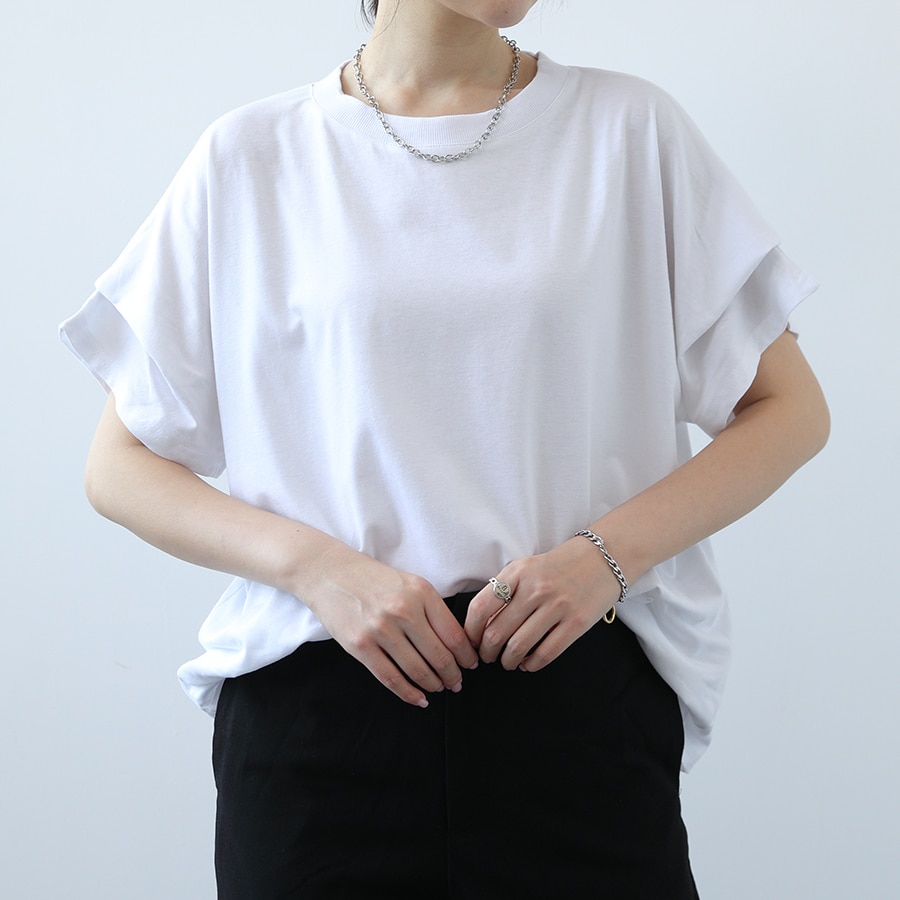 フレンチスリーブTシャツ ボーダーTシャツ Tシャツ カットソー