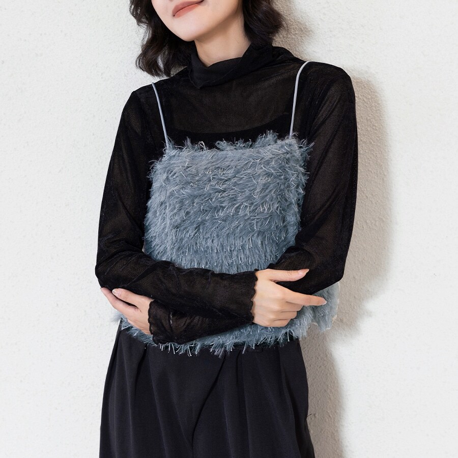 トップス ビスチェ テープヤーン キャミベスト キャミソール重ね着