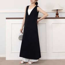 2wayノースリーブロングワンピース