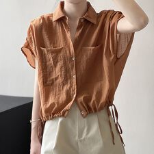 胸ポケット付きシアーシャツ