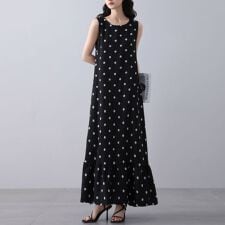ドットデザインフレアノースリーブワンピース