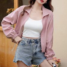 クロップド丈トラックジャケット