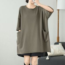 五分袖ビックシルエットTシャツ