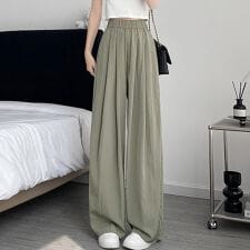 ウエストゴム仕様ワイドパンツ