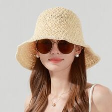 麦わら風サマーハット
