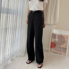 カジュアルストレートデニムパンツ