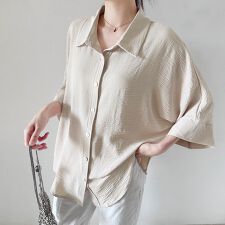 7分袖ポンチョ風シャツ