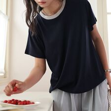 ラウンドネックベーシックTシャツ